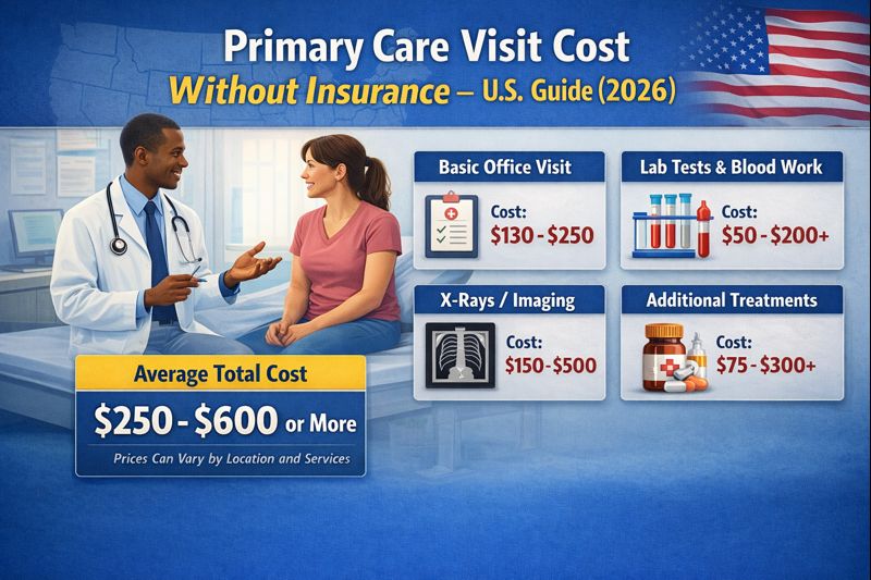 Primary Care Visit Cost Without Insurance — U.S. Guide (2026)