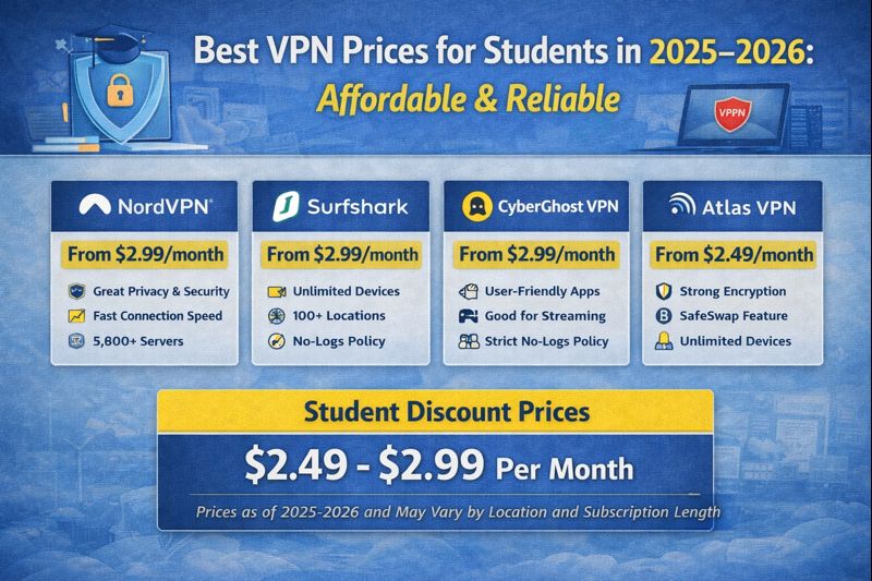 Best VPN Prices for Students in 2025–2026: Affordable & Reliable