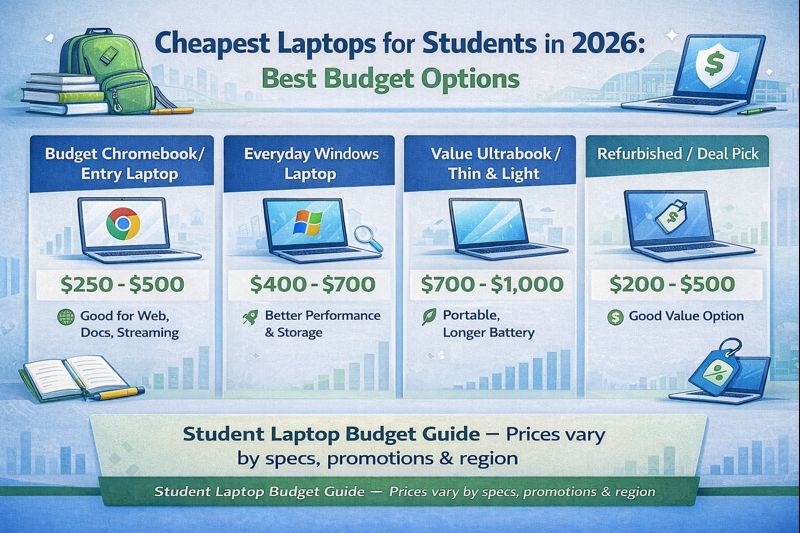 Cheapest Laptops for Students in 2026: Best Budget Options