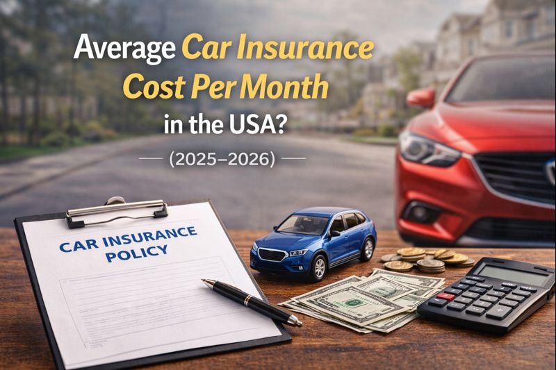 Average Car Insurance Cost Per Month in the USA (2025–2026)